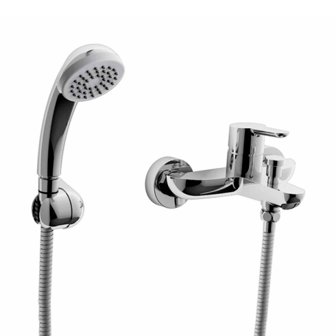Griferia De Ducha Y Bañera Exterior Linea Puelo Fv Monocomando Cromo 000