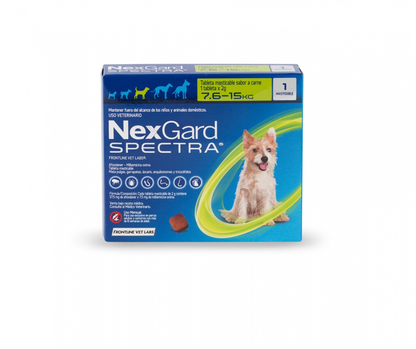 Nexgard Spectra 7.5 a 15kg PACK DE 3 