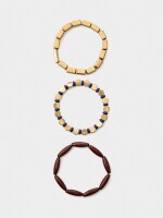 Set De Pulseras Elásticas Con Cuentas multicolor