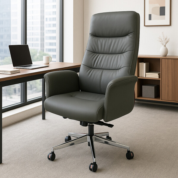 Silla giratoria ejecutiva Boss Gris