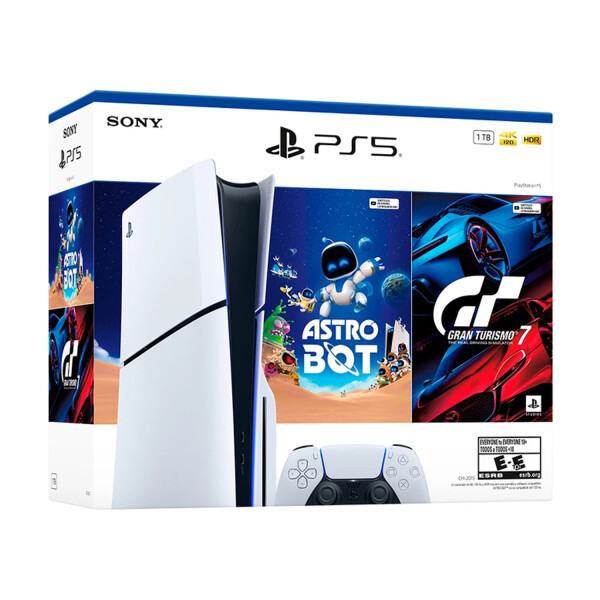 Consola Sony Playstation 5 Slim Disco + Astro Bot + Gt7 CONSOLA PS5 1TB + ASTRO BOT + G. TUR. 7