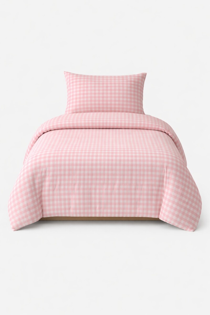 ACOLCHADO ESTAMPADO DE 1 PLAZA - ROSADO 