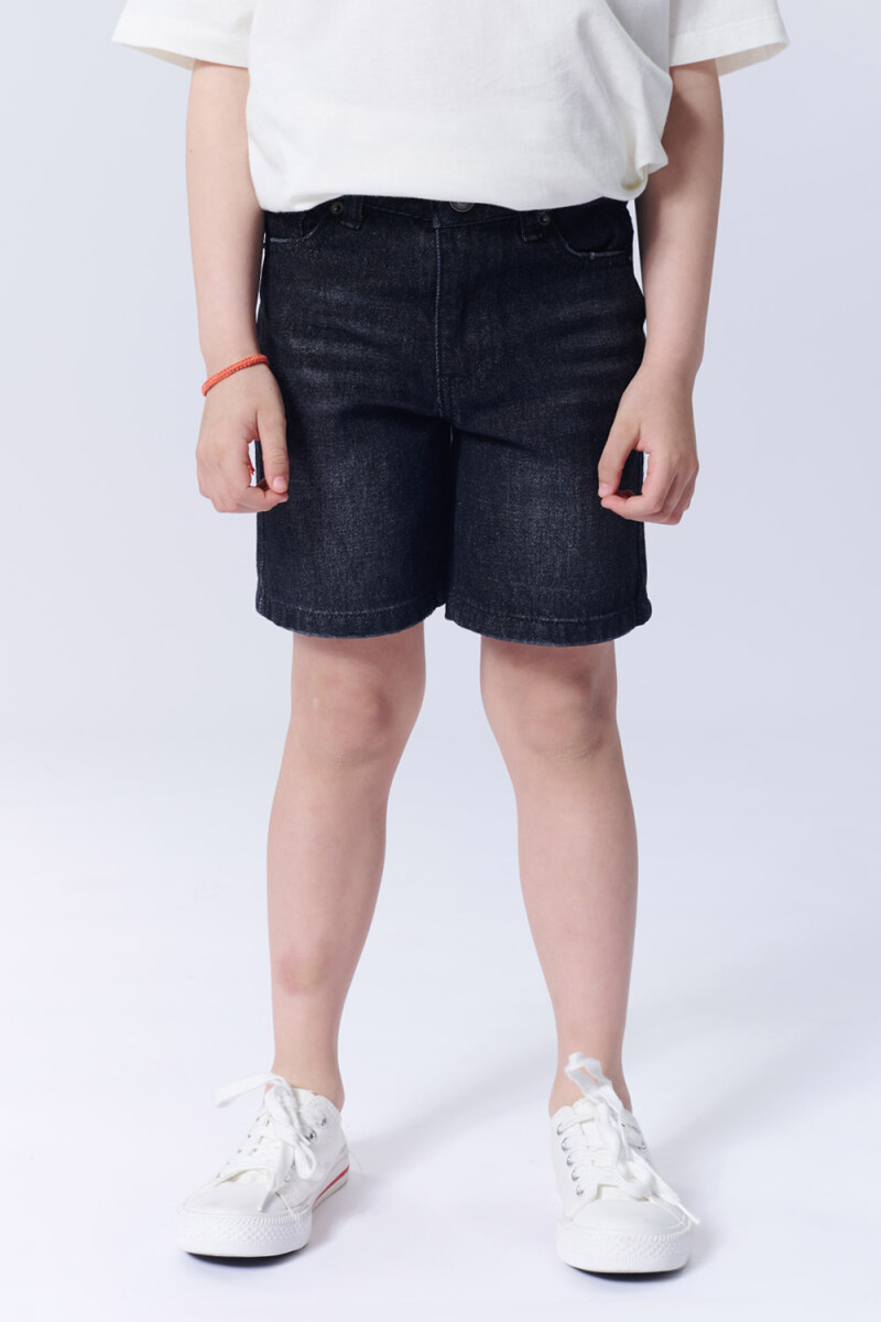 Bermuda de jean Gris Oscuro