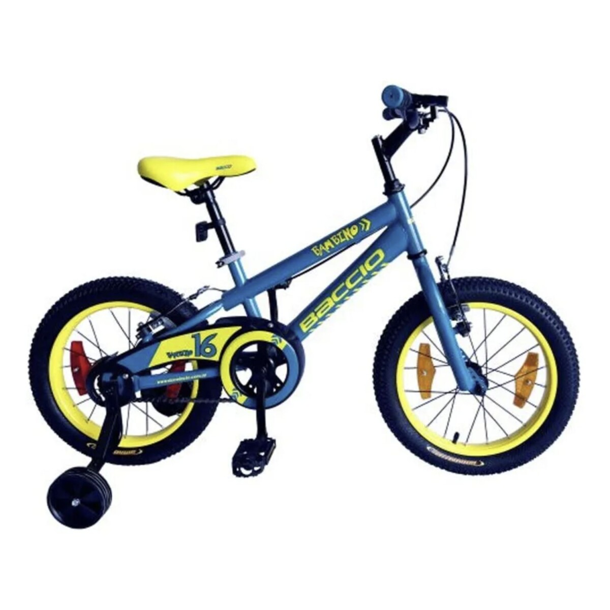 Bicicleta Baccio Bambino rodado 16 con rueditas - Azul 