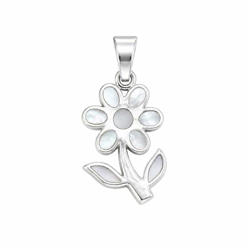 Dije flor - Plata 925 - nacar - CP4878 conpiedra