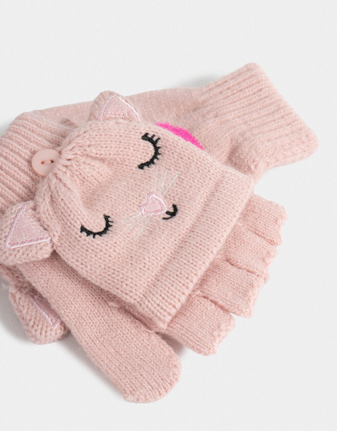 Guantes Infantiles Animalito Guantes Infantiles Mitones - Rosa Viejo