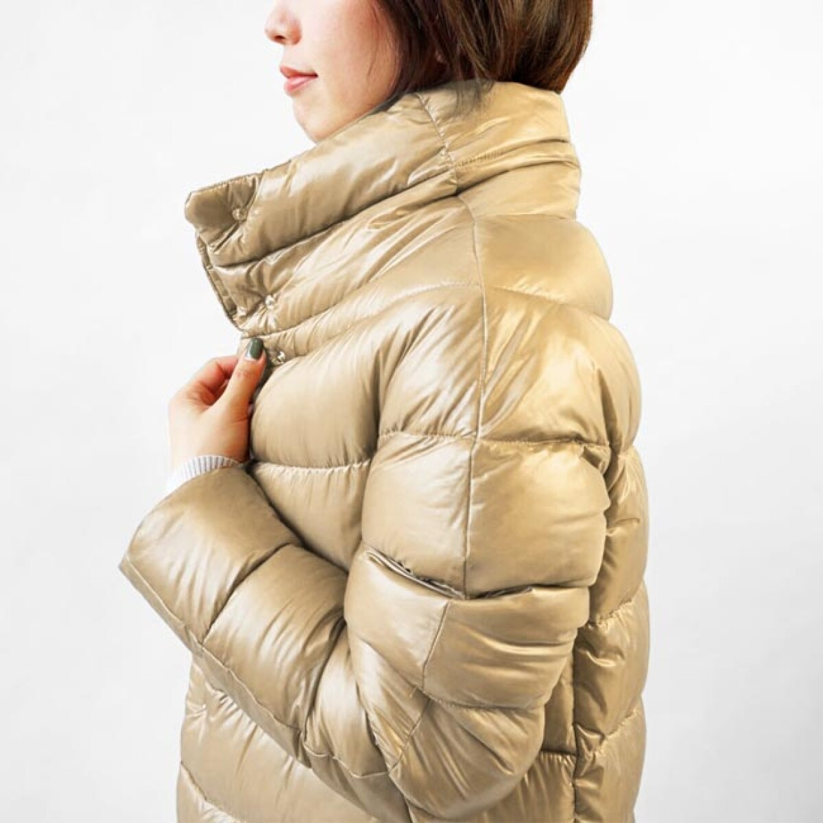 Herno-Campera de nylon rellena de plumas, Dora - Beige 