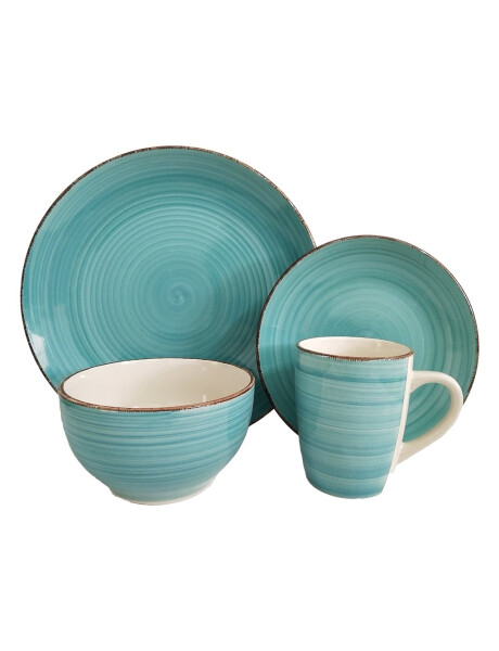 JUEGO VAJILLA 16PCS 27/19/14/385ML CELESTE JUEGO VAJILLA 16PCS 27/19/14/385ML CELESTE