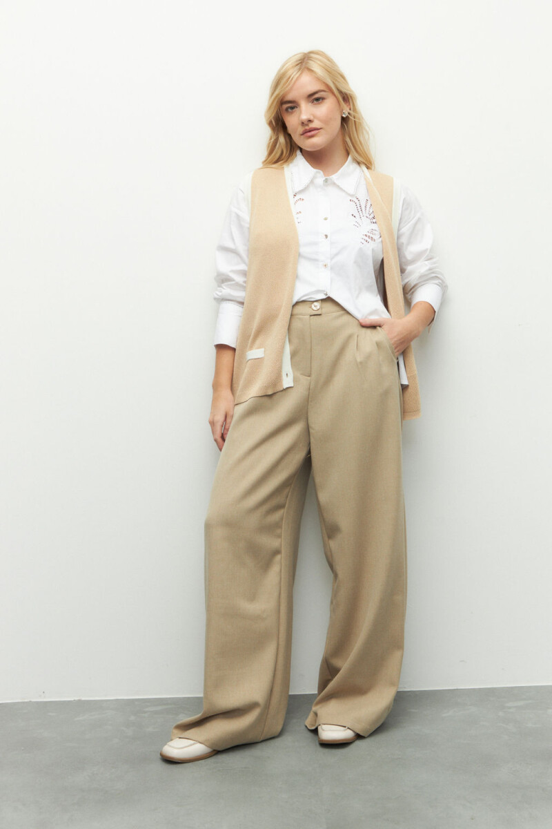 PANTALÓN GAITE Beige Melange