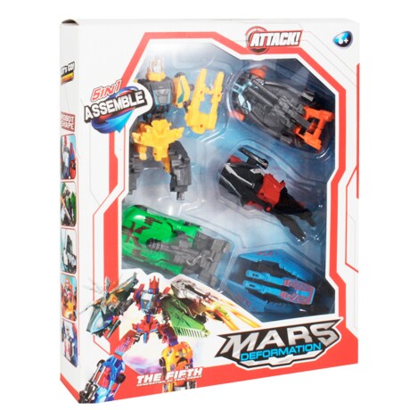 Set de 5 Robots Transform Mars 5 en 1 Set de 5 Robots Transform Mars 5 en 1
