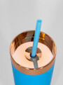 Vaso Con Tapa + Sorbito Pastel Estampado 3