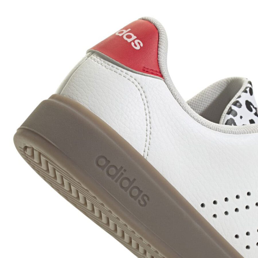 Championes de Mujer Adidas Advantage 2.0 W Blanco - Negro - Rojo