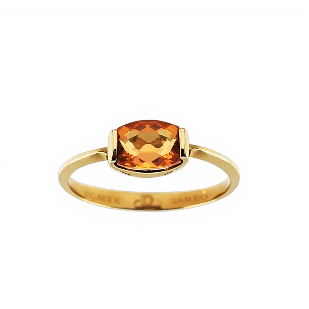 Anillo Solitario-Oro bajo-Piedra Ámbar-AN8224 - conpiedra 