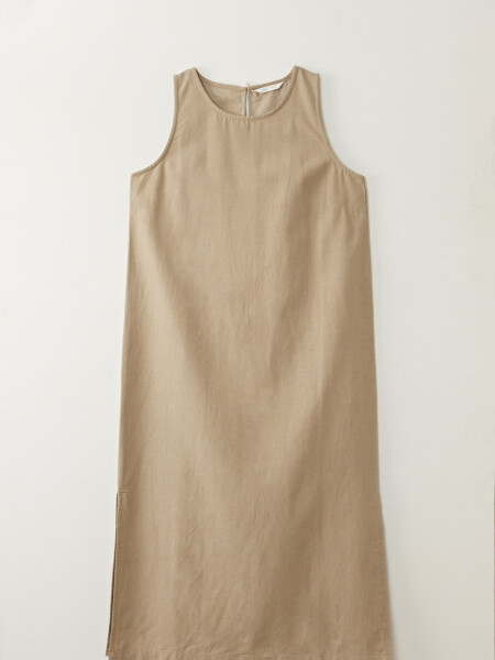 Vestido largo lino Verde