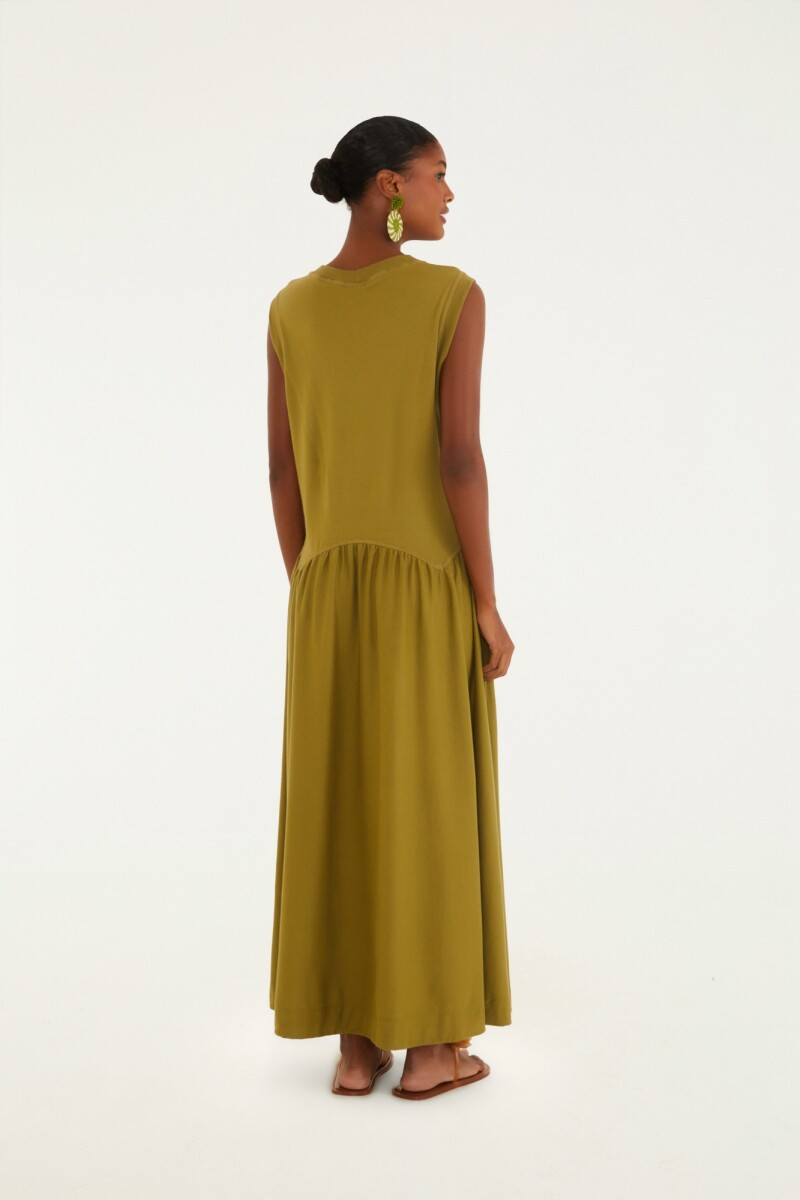 VESTIDO MAXI REGATA Verde
