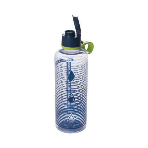 Botella Plástica Fitness Con Marcador Agua 970 ml AZUL