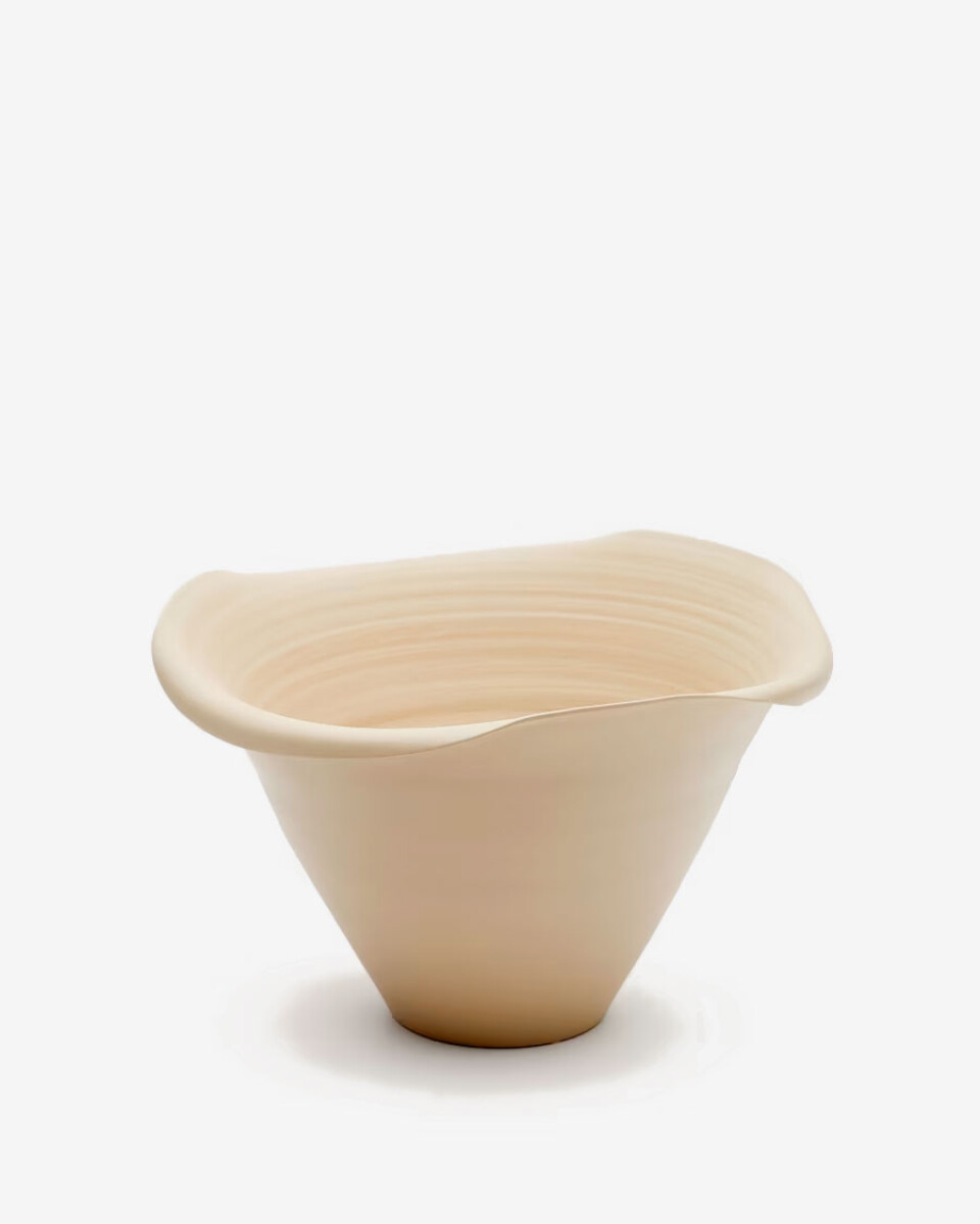 Jarrón Macaire de cerámica beige - Ø 23 cm 