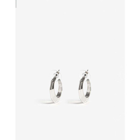 Argollas De Metal Plateado Plateado