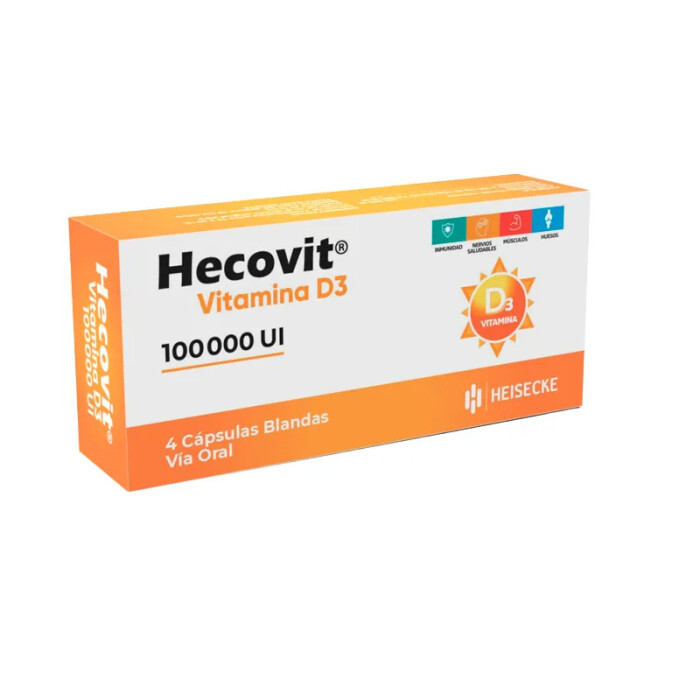 HECOVIT D3 100.000 UI CJ X 4 CAPS única