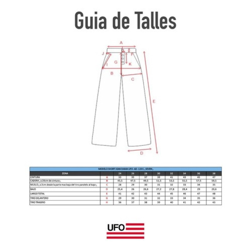 Short bermuda de jeans Denim UFO Seven Azul Azul acero