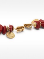 Pendientes Largos Maxi De Conchas rojo