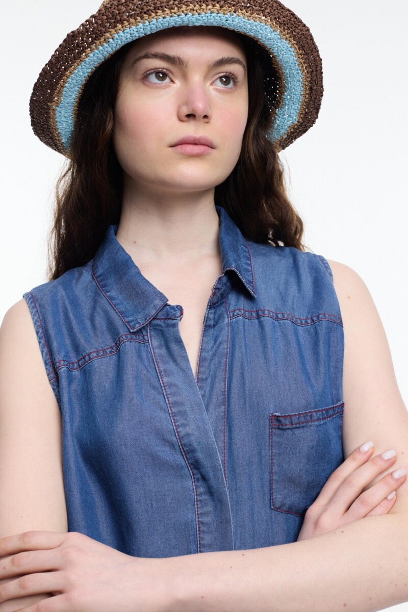 CAMISA SM LYOCELL Azu