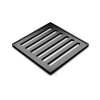 Rejilla de Piso 20 x 20cm Negra con Marco Alto Tránsito Duke Rejilla De Piso 20 X 20cm Negra Con Marco Alto Tránsito Duke