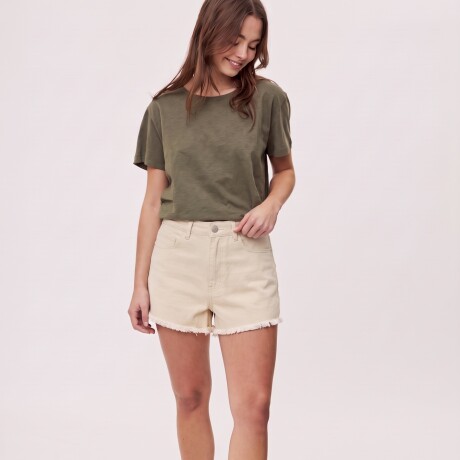 SHORT SOIE Beige