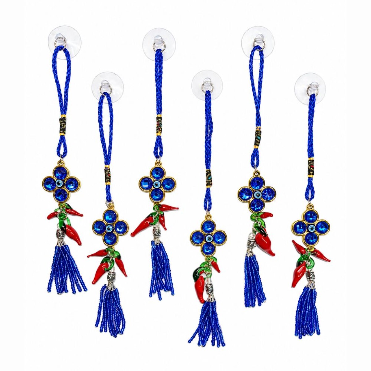 COLGANTES DE OJO TURCO C/VENTOSA X6 UNIDADES - Gp032 
