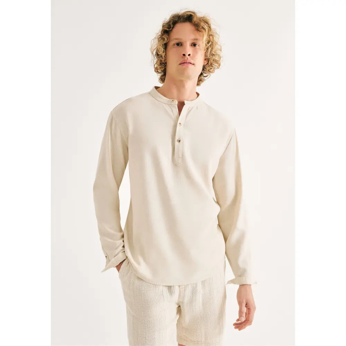 CAMISA ML MASC - CAQUI CLARO 