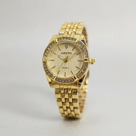 Reloj Pulsera para Mujer Diseño Elegante Clásico con Brillos Dorado