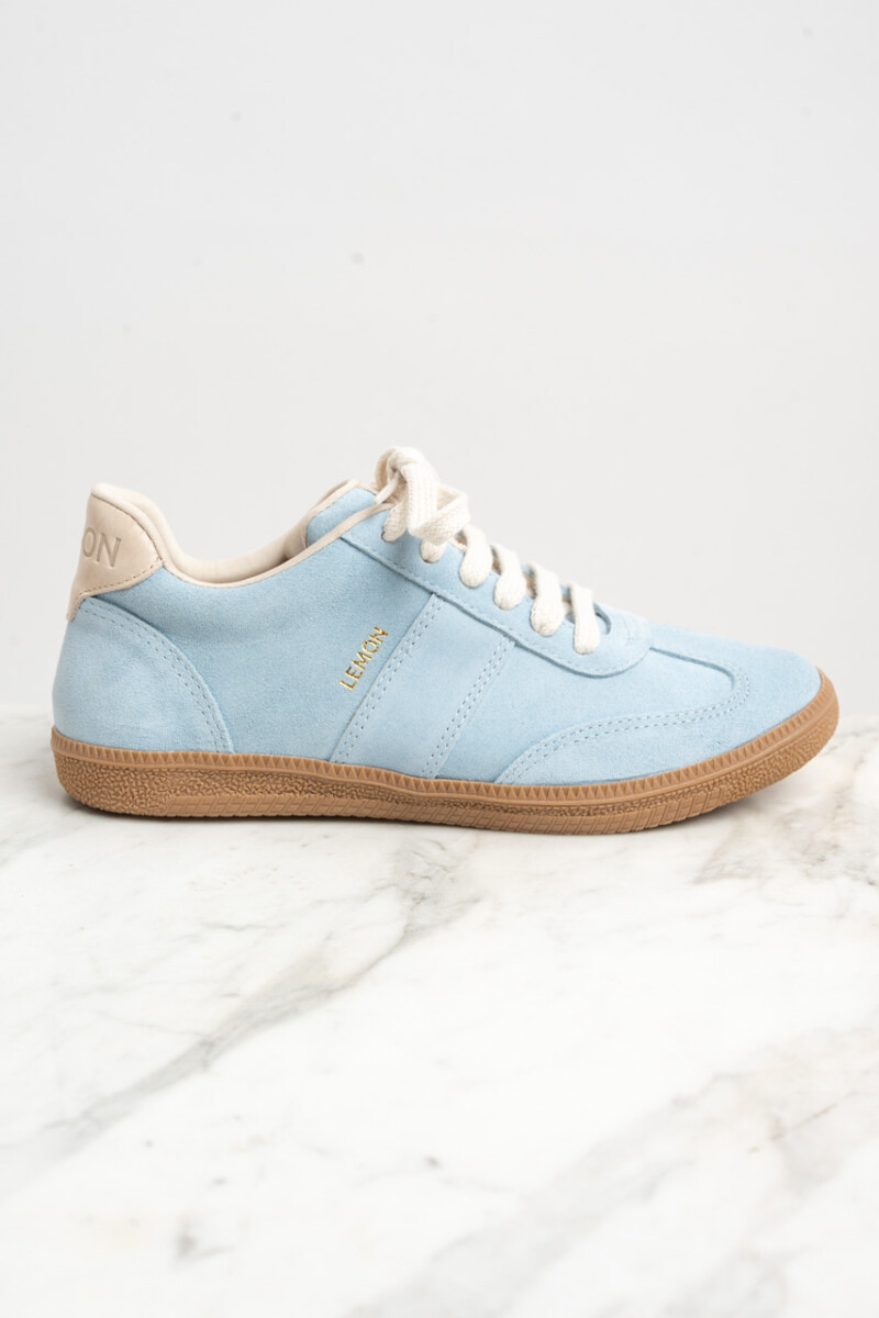 Zapatilla Gamuza Celeste