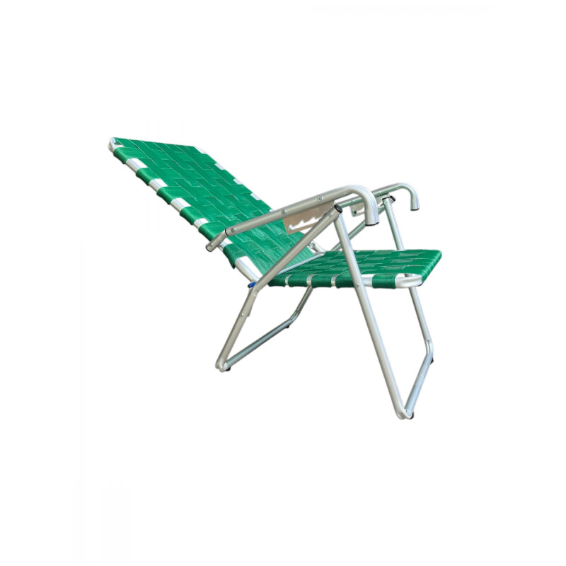 Reposera aluminio 5 posiciones Verde