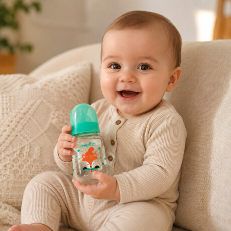Mamadera Evenflo Forest Bebés 0-3M 120Ml Tetina Flujo Lento Turquesa