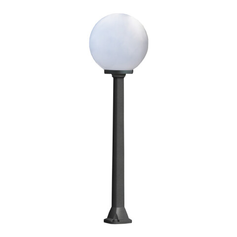 Globo Ø250 c/columna negro opal IP55 E27 incl. FL0704