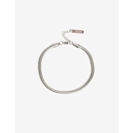 Pulseras Flexibles Metal Plateado