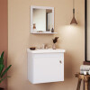 Mueble Baño Dalva Incluye Bacha Y Espejo Madera Premium ® Blanco Mueble Baño Dalva Incluye Bacha Y Espejo Madera Premium ® Blanco