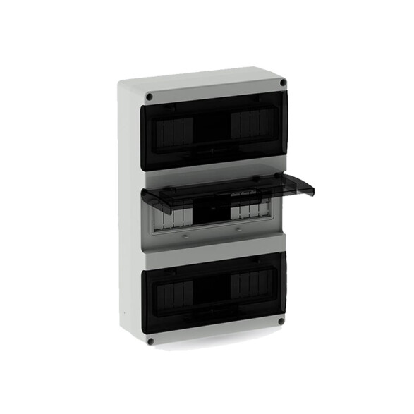Tablero Luxury MAX riel DIN 36mod IP66 puerta fumé CO7407