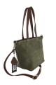 Cartera versátil de cuero y gamuza Verde