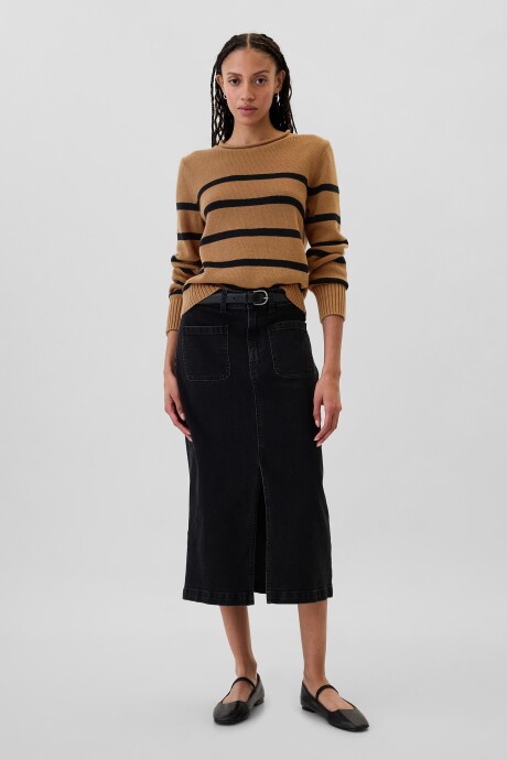 Buzo Algodón Mujer Camel Stripe