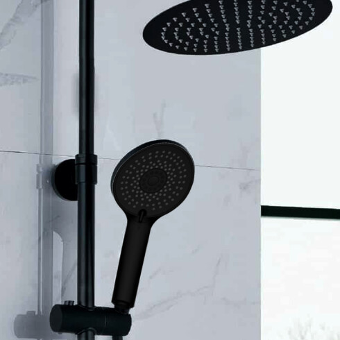 GRIFERIA TELEFONO ABS NEGRO MATE SERIE AGRIGENTO BAÑO NEGRO