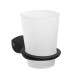 Porta Vaso Negro Mate Epuyen Fv Base: 45X70Mm Vaso: 102X119Mm