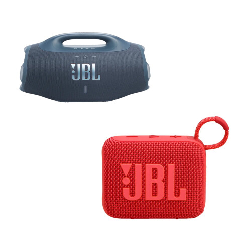 Combo Parlante Jbl Boombox 4 Blue y Parlante JBL Go4 Red Combo Parlante Jbl Boombox 4 Blue y Parlante JBL Go4 Red