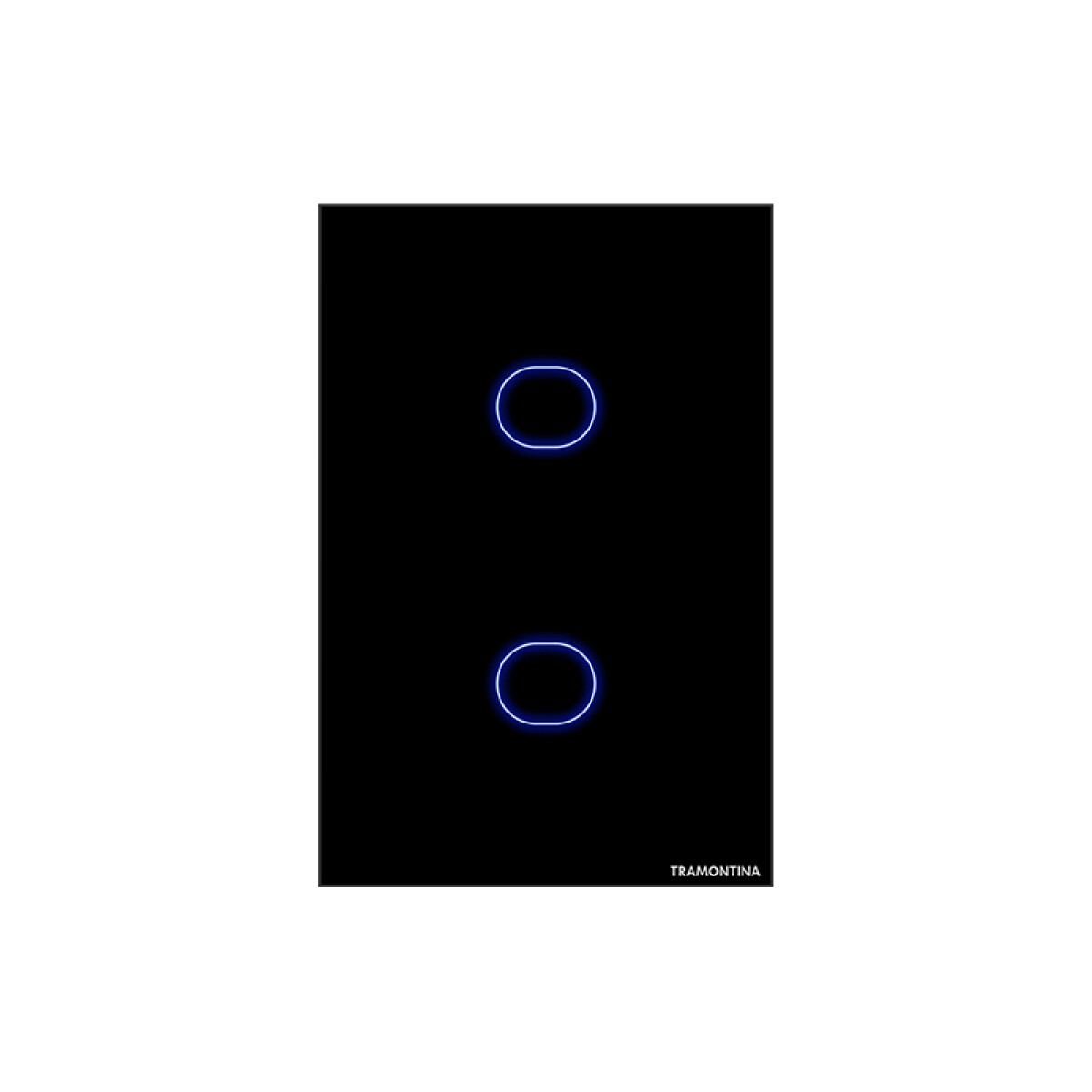 Plaqueta inteligente WIFI touch 2 canales negro - TE3912 
