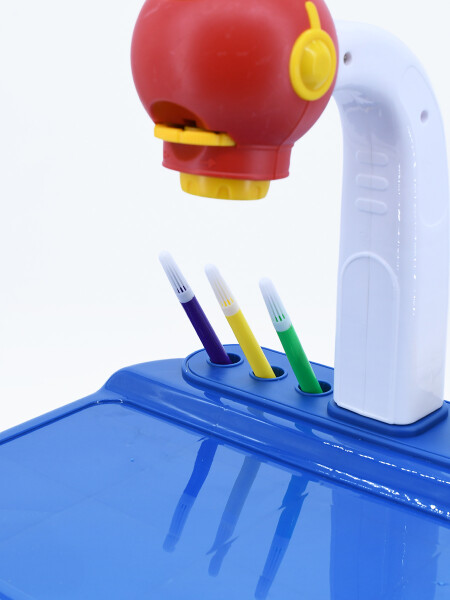 MESA CON PROYECTOR AZUL