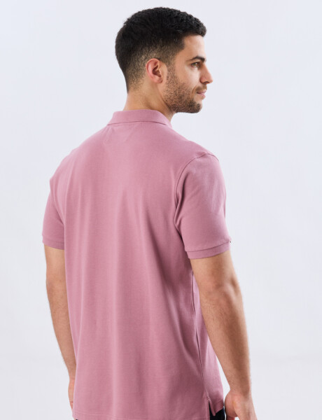 REMERA POLO LISA PIQUÉ Rosa Oscuro