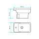 BIDET DE LOZA SANITARIA PARA BAÑO LINEA TORRENS COLOR BLANCO 000