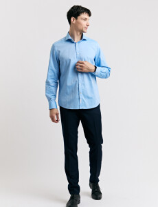 012652 CAMISA HARRINGTON SELECT Celeste Oscuro