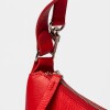 Cartera al Hombro Lua En Cuero Graneado Rojo