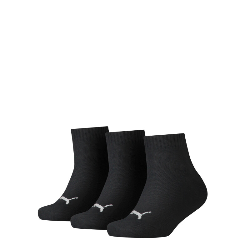 Medias Puma Quarter 3-Pack de Niños Negro